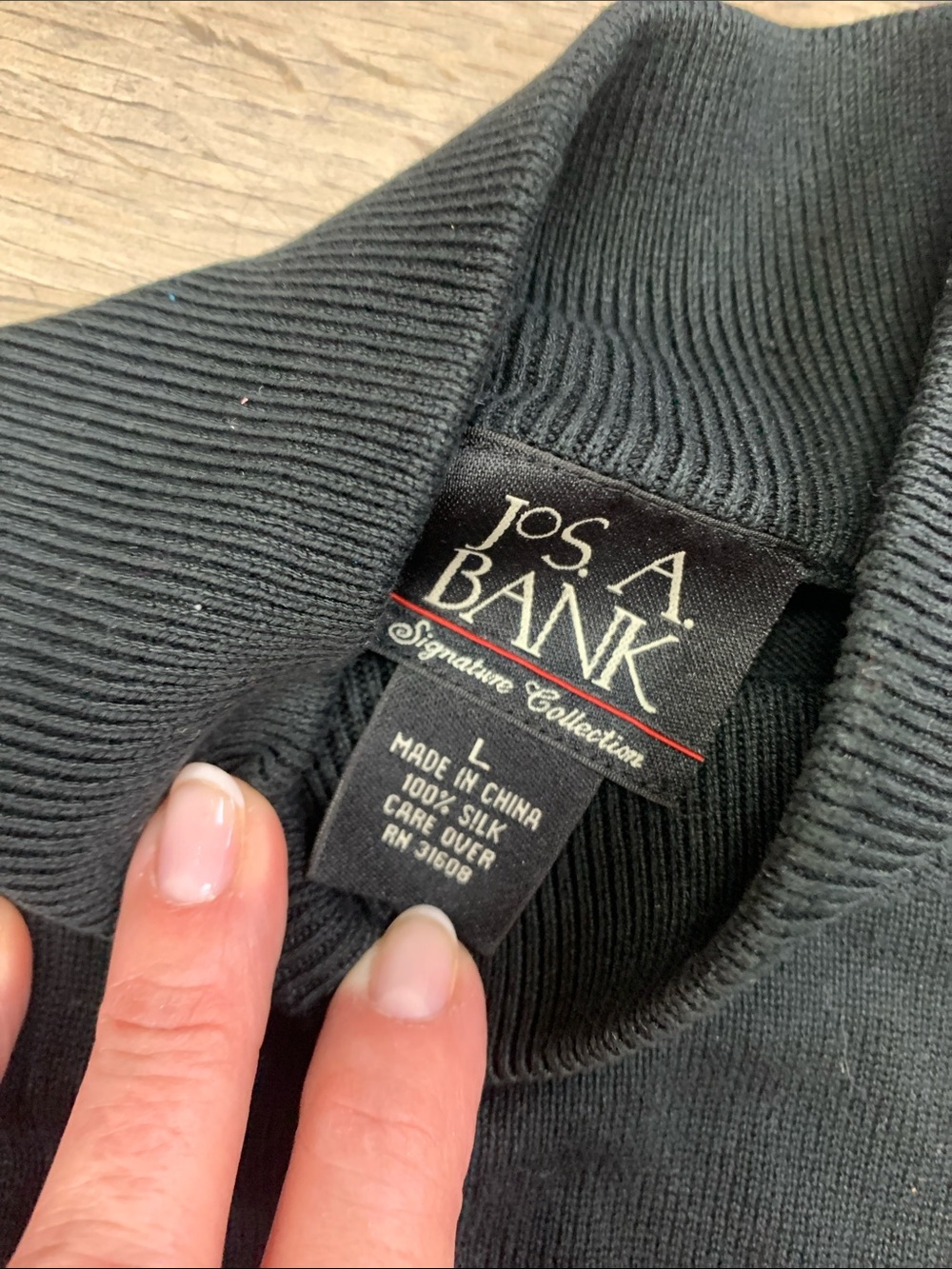 Jos. A. Bank Black Turtleneck Sweater - Picture 2 of 4